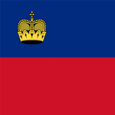 Liechtenstein flag, official colors and proportion correctly. National Liechtenstein flag.のイラスト素材