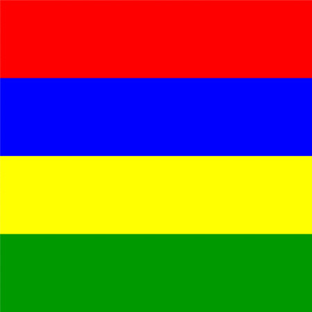 Flag of Mauritius, Republic of Mauritius. Vector illustration.のイラスト素材