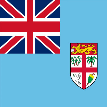 Flag of the British Overseas Territory of Fiji. Vector illustration.のイラスト素材