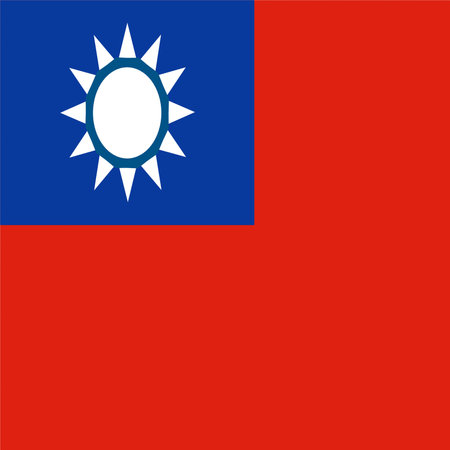 Flag of Taiwan, Republic of the Republic of China. Vector illustrationのイラスト素材
