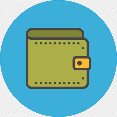 Wallet Icon. Trendy flat style for graphic design, web-site.のイラスト素材