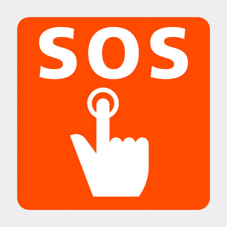 SOS icon. Simple illustration of SOS vector icon for webのイラスト素材