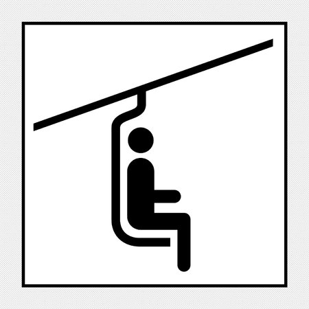 Emergency exit sign. Vector. Black icon on white background with space for your text.のイラスト素材