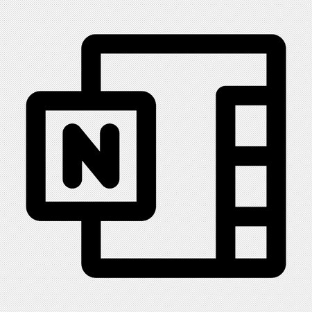 Letter N Icon. Vector Black Icon Isolated on Black Background.のイラスト素材