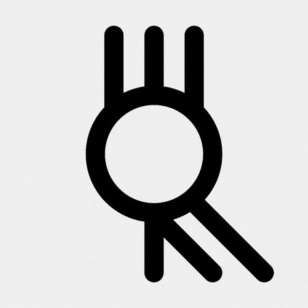 Magnifier Icon on a black background with a pattern. Vector illustrationのイラスト素材