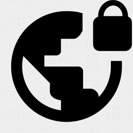 Lock Icon on a black background with a shadow. Vector illustration.のイラスト素材