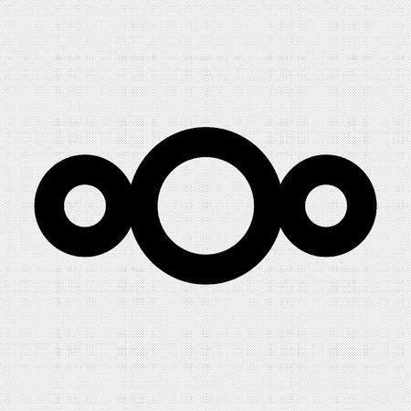 Circles icon on a white background with a black outline.のイラスト素材