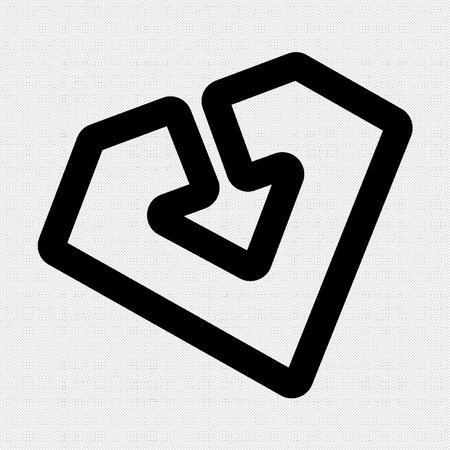Synchronization sign. Black icon on a white background. Vector illustration.のイラスト素材