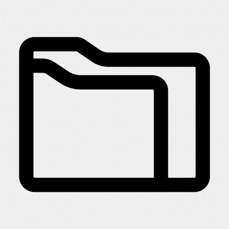 Folder icon. Flat style black icon on a white background. Vector illustrationのイラスト素材