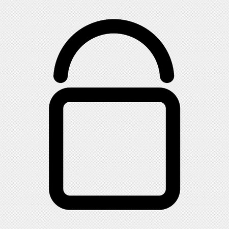 Lock Icon on a black background. Vector illustration, flat design.のイラスト素材