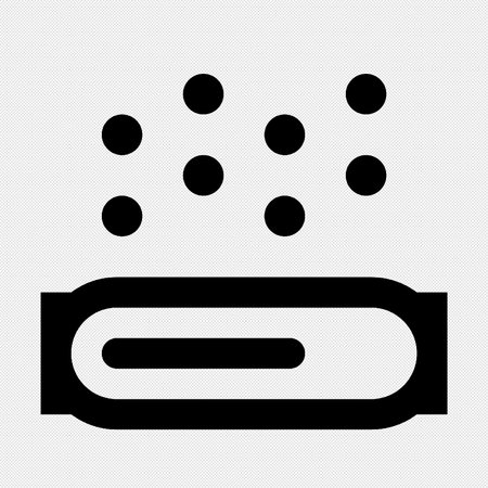 Spray bottle icon. Vector. Black icon on a white background. Isolated.のイラスト素材