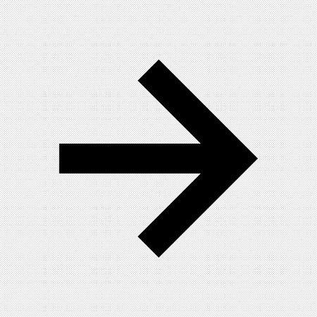 Arrow right icon. Black symbol on a white background. Vector illustrationのイラスト素材