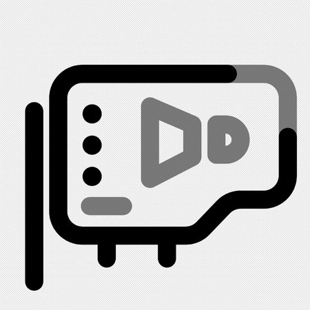 Video player icon on a black background. Vector illustration. Eps 10のイラスト素材