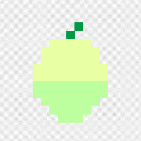 Apple pixel art on a white background. Vector illustration. Eps 10のイラスト素材