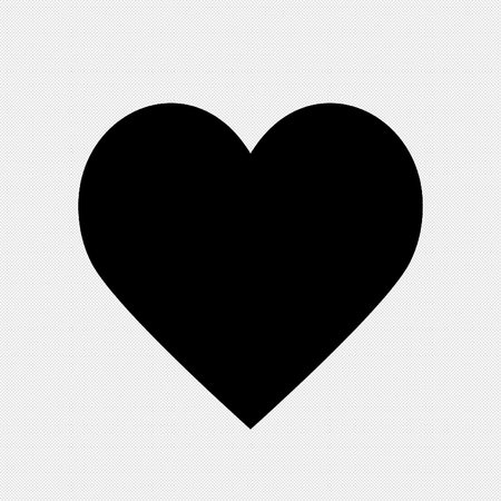 Heart icon on a black background with a white dotted line. Vector illustrationのイラスト素材