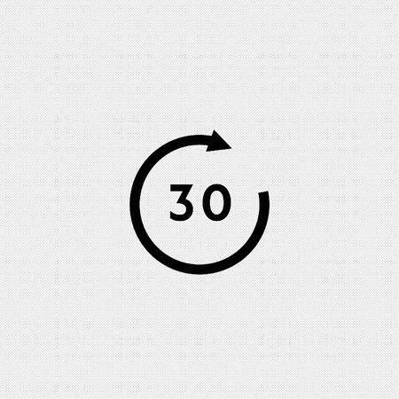 Return of goods within 30 days icon. Flat design style eps 10のイラスト素材