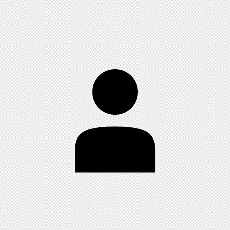 User icon with shadow. Black symbol on a white background. Vector illustrationのイラスト素材