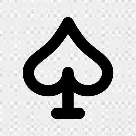 Spades icon. Flat style black icon on a white background.のイラスト素材