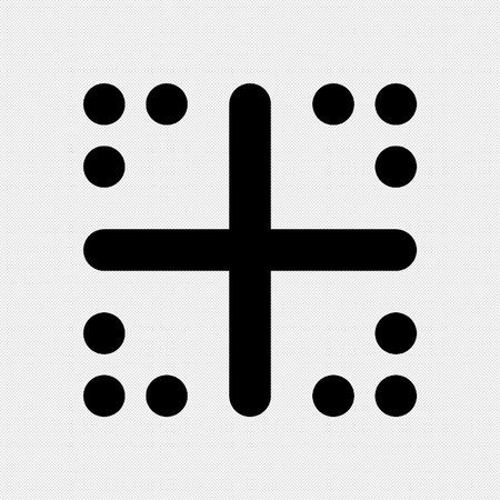 Plus sign illustration. Vector. Black icon on a white background. Isolated.のイラスト素材