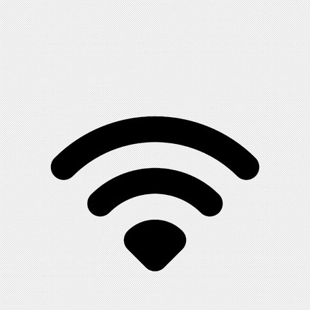 Wifi icon on a white background with black dots. Vector illustrationのイラスト素材
