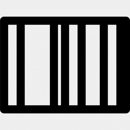 Barcode sign illustration. Vector. Black icon on white background. Isolated.のイラスト素材