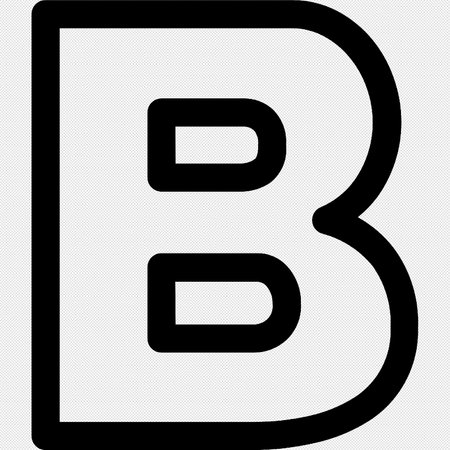 Letter B sign design template element. Vector. Black icon on a white background.のイラスト素材