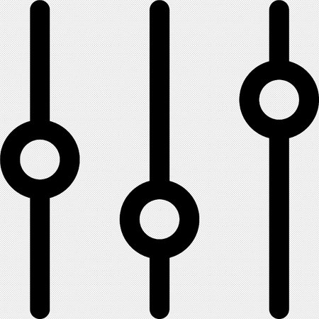 Equalizer icon. Vector. Black icon on a white background. Isolated.