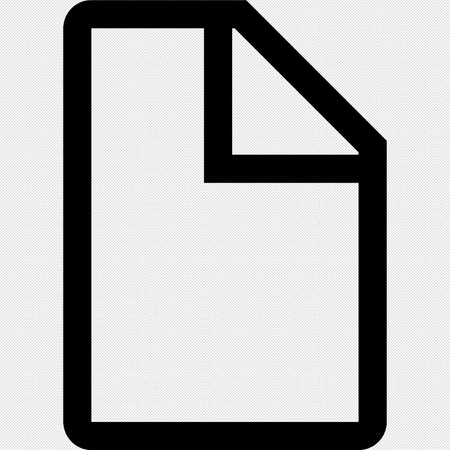 Document sign. Vector. Black icon on a white background. Isolated.のイラスト素材