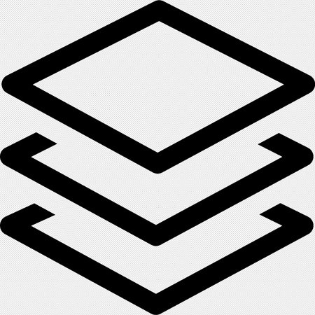 Layers or layers sign. Vector. Black icon on a white background.のイラスト素材