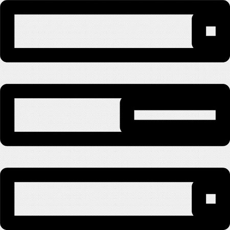 Loading bar sign. Vector. Black icon on white background. Isolated.のイラスト素材