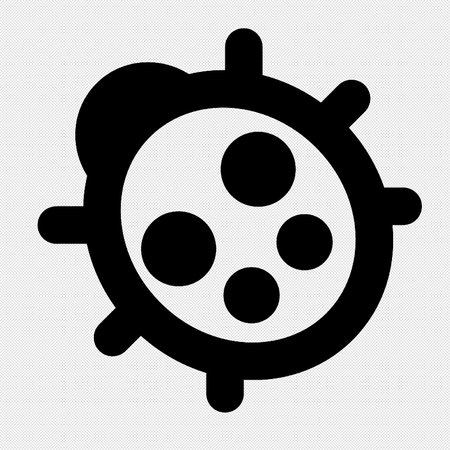 Gear wheel simple sign. Vector. Black icon on a gray background.のイラスト素材