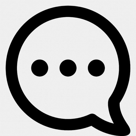 Chat sign illustration. Vector. Black icon on a white background.