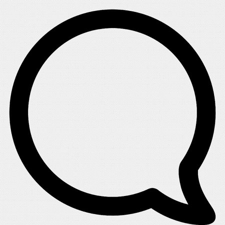Speech Bubble sign illustration. Vector. Black icon on a white background.のイラスト素材
