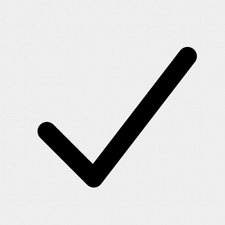 Check mark sign. Vector. Black icon on a white background.のイラスト素材