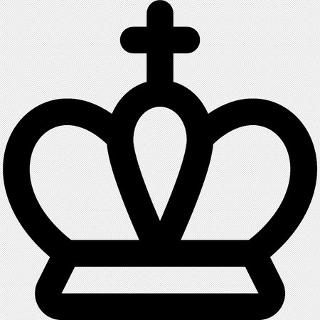 Crown Icon Vector. Flat style black icon on a gray background.のイラスト素材
