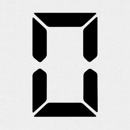 Number 8 icon. Vector. Black symbol on a white background. Isolated.のイラスト素材