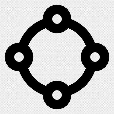 Teamwork or Collaboration sign. Vector. Black icon on a white background.のイラスト素材