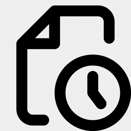 Clock App icon. Vector. Black icon on a gray background. Isolated.のイラスト素材
