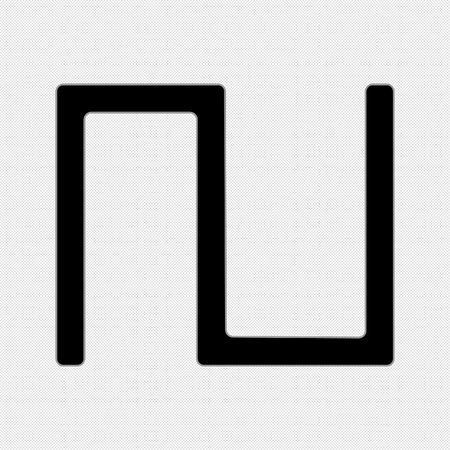 Letter N sign design template element. Black icon on a white background.のイラスト素材