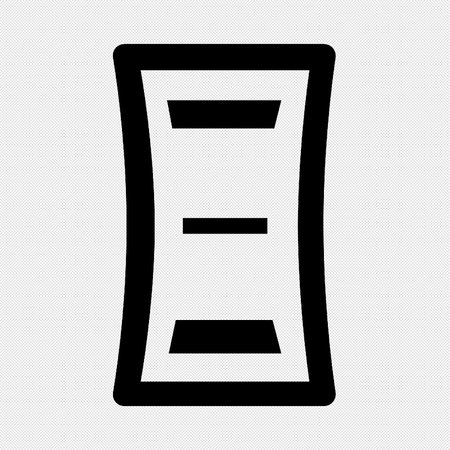 Mobile phone icon. Flat style black icon on a white background.のイラスト素材