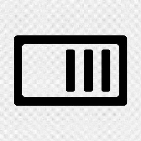 Power button icon. Vector. Black icon on a white background.