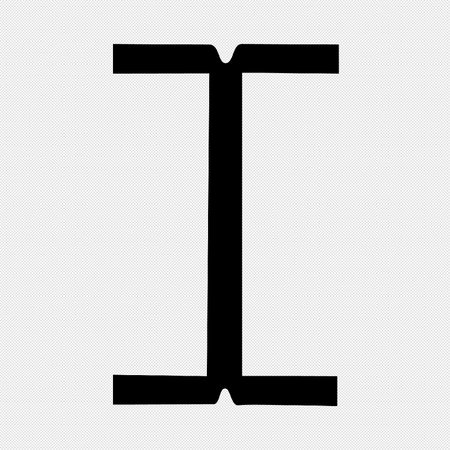 Letter T sign design template element. Vector. Black icon on a white background.のイラスト素材