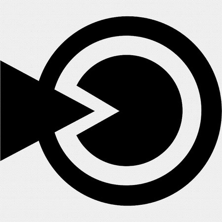 Arrow sign illustration. Vector. Black icon on a white background.のイラスト素材