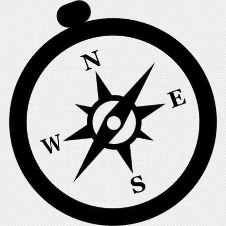 Compass icon on black background. Vector illustration. Eps 10.のイラスト素材