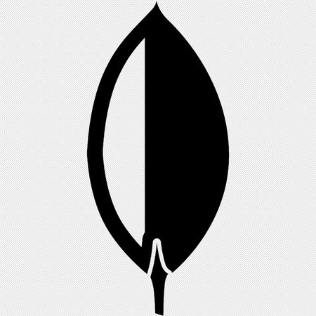 Leaf sign illustration. Vector. Black icon on white background.のイラスト素材