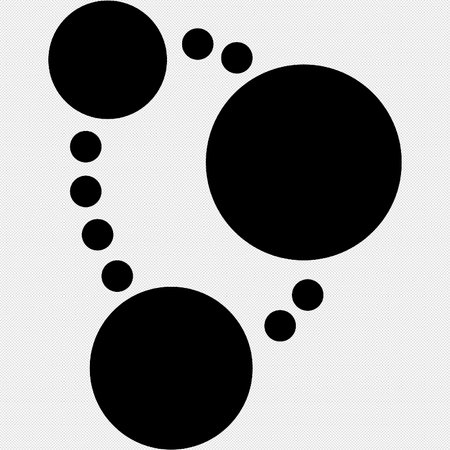 Bubbles, dots, speckles vector icon. Black dotted illustration on a white background.のイラスト素材