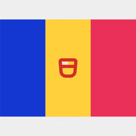 Romania flag icon. Flat simple design. Seamless pattern. Vector illustrationのイラスト素材