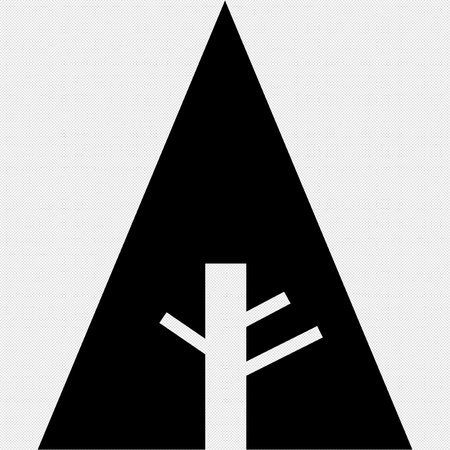Tree sign illustration. Vector. Black icon on white background. Isolated.のイラスト素材