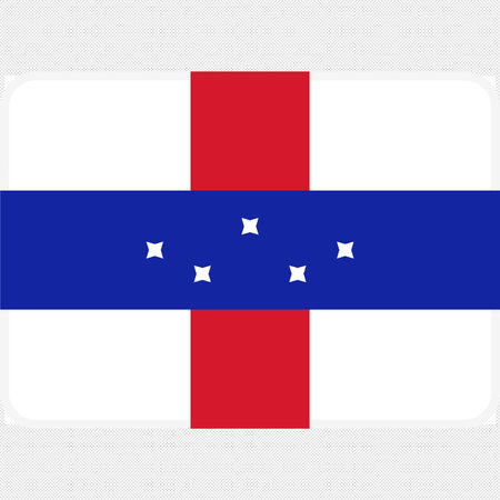 Flag of Netherlands Antilles on a gray background. Vector illustration.のイラスト素材