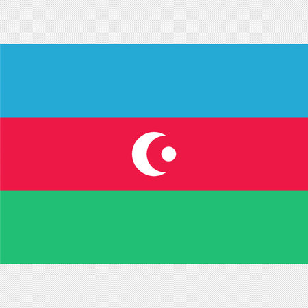 Azerbaijan flag on a white background. Vector illustrationのイラスト素材